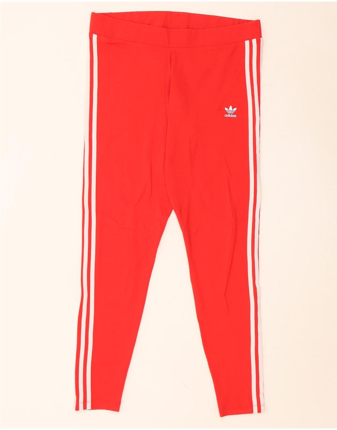 ADIDAS Womens Leggings UK 22 2XL Red Cotton