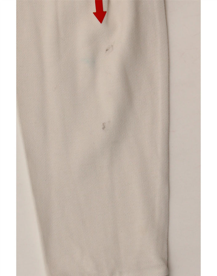 KAPPA Mens Long Sleeve Polo Shirt Small White Cotton Vintage Kappa and Second-Hand Kappa from Messina Hembry 
