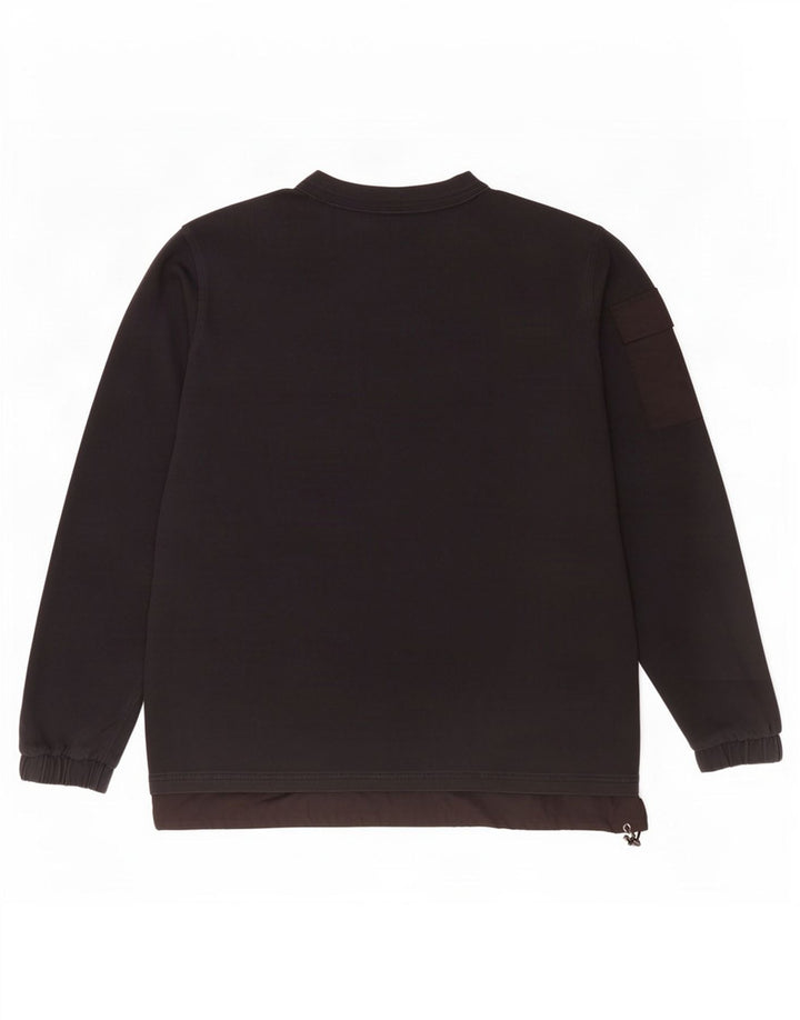 Fila Mens Sweatshirt Jumper Medium Black Cotton