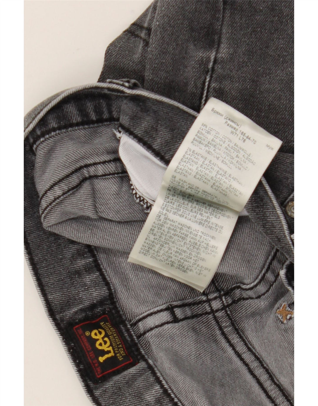 Lee Mens Luke Slim Jeans W28 L30 Grey Cotton
