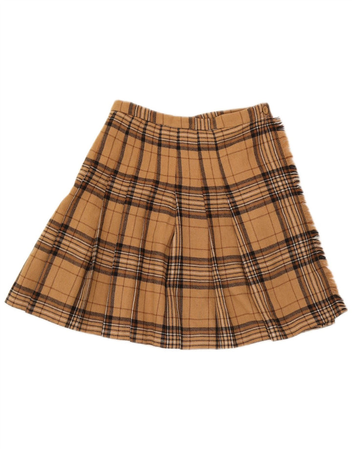 Vintage Womens Wrap Skirt  W26 Small Brown Plaid