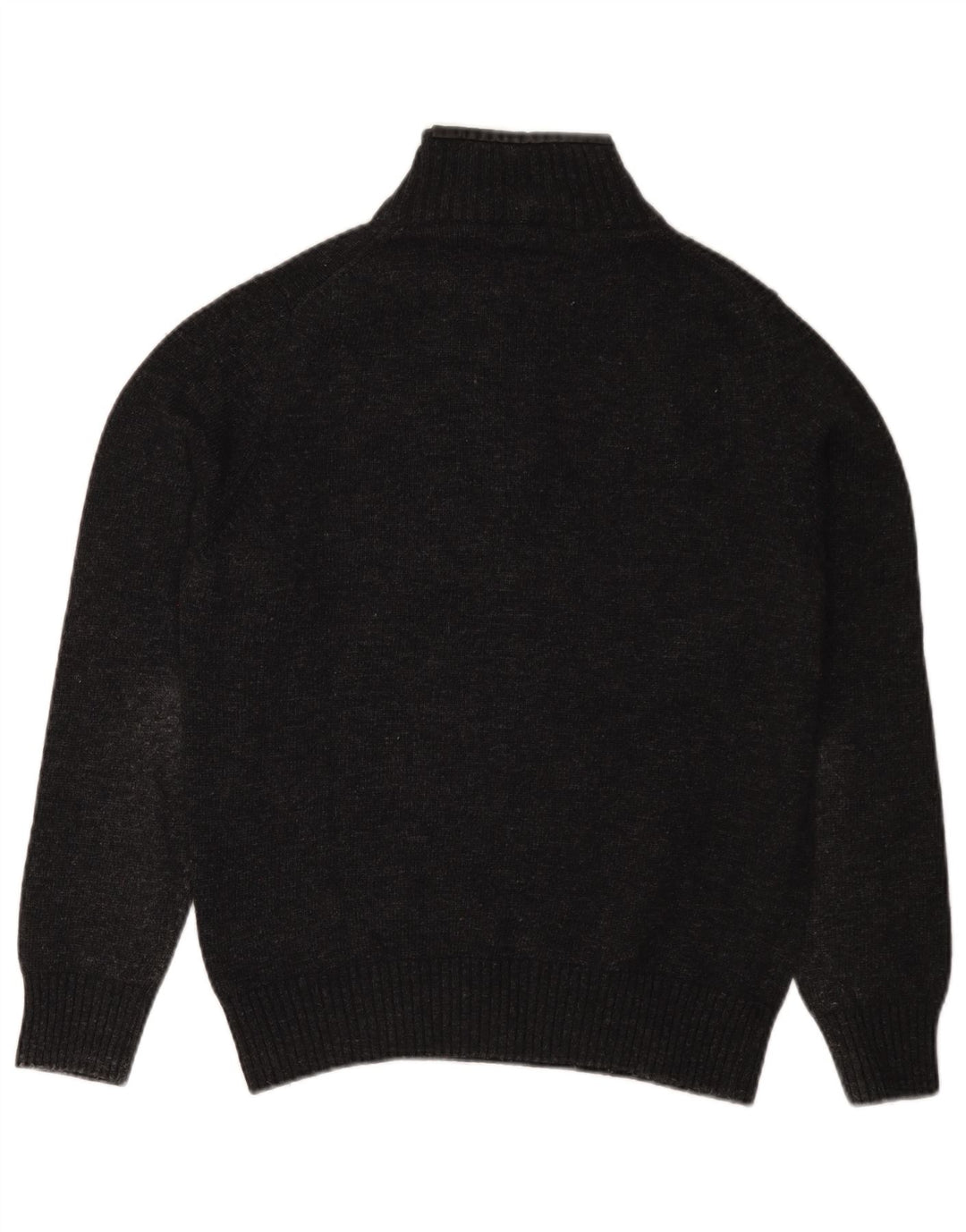 Trussardi Jeans Mens Zip Neck Jumper Sweater Small Grey Wool