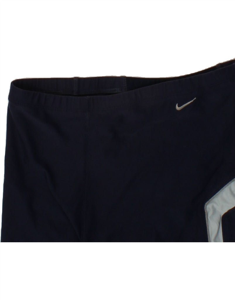 NIKE Womens Dri Fit Swimming Shorts UK 8/10 Small  Navy Blue Colourblock Vintage Nike and Second-Hand Nike from Messina Hembry 