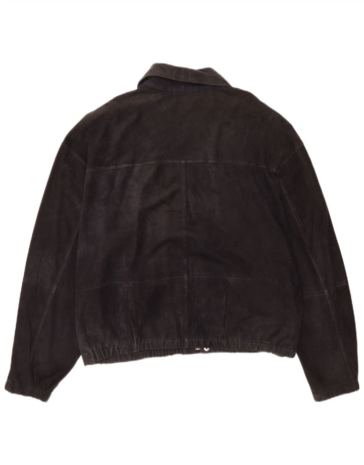 Belfe & Belfe Mens Leather Jacket IT 52 XL Black Leather