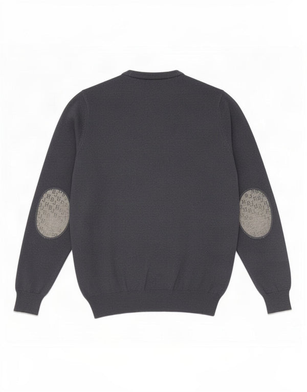 Harmont & Blaine Mens Crew Neck Jumper Sweater Medium Navy Blue Wool