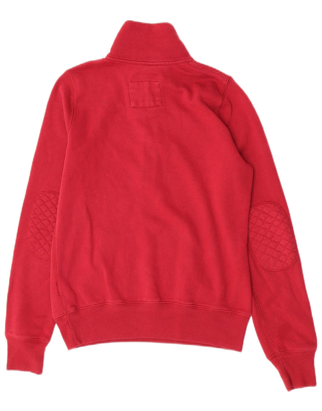 Abercrombie & Fitch Womens Zip Neck Sweatshirt Jumper UK 12 Medium Red