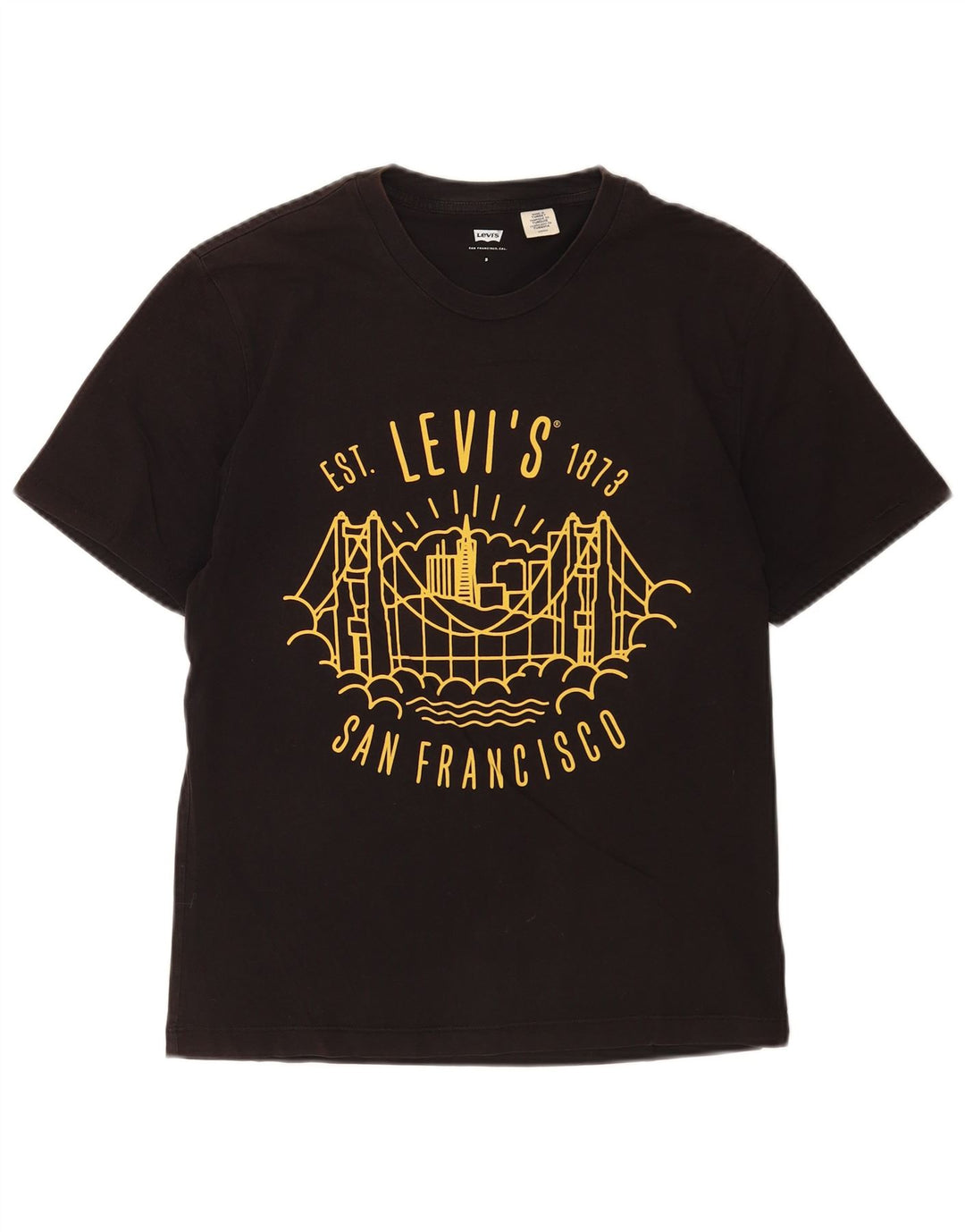 Levi's Mens San Francisco Graphic T-Shirt Top Small Black