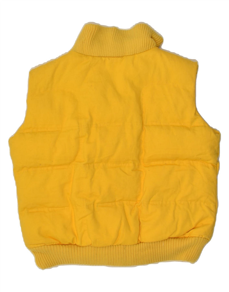 NIKE Womens Padded Gilet UK 6 XS Yellow Cotton | Vintage Nike | Thrift | Second-Hand Nike | Used Clothing | Messina Hembry 