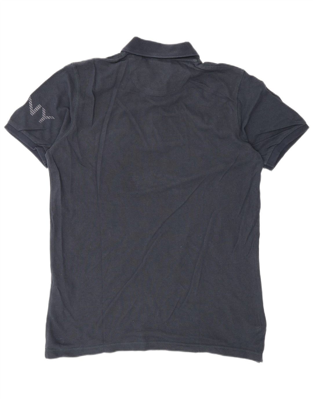 Dkny Mens Graphic Polo Shirt Small Navy Blue Cotton