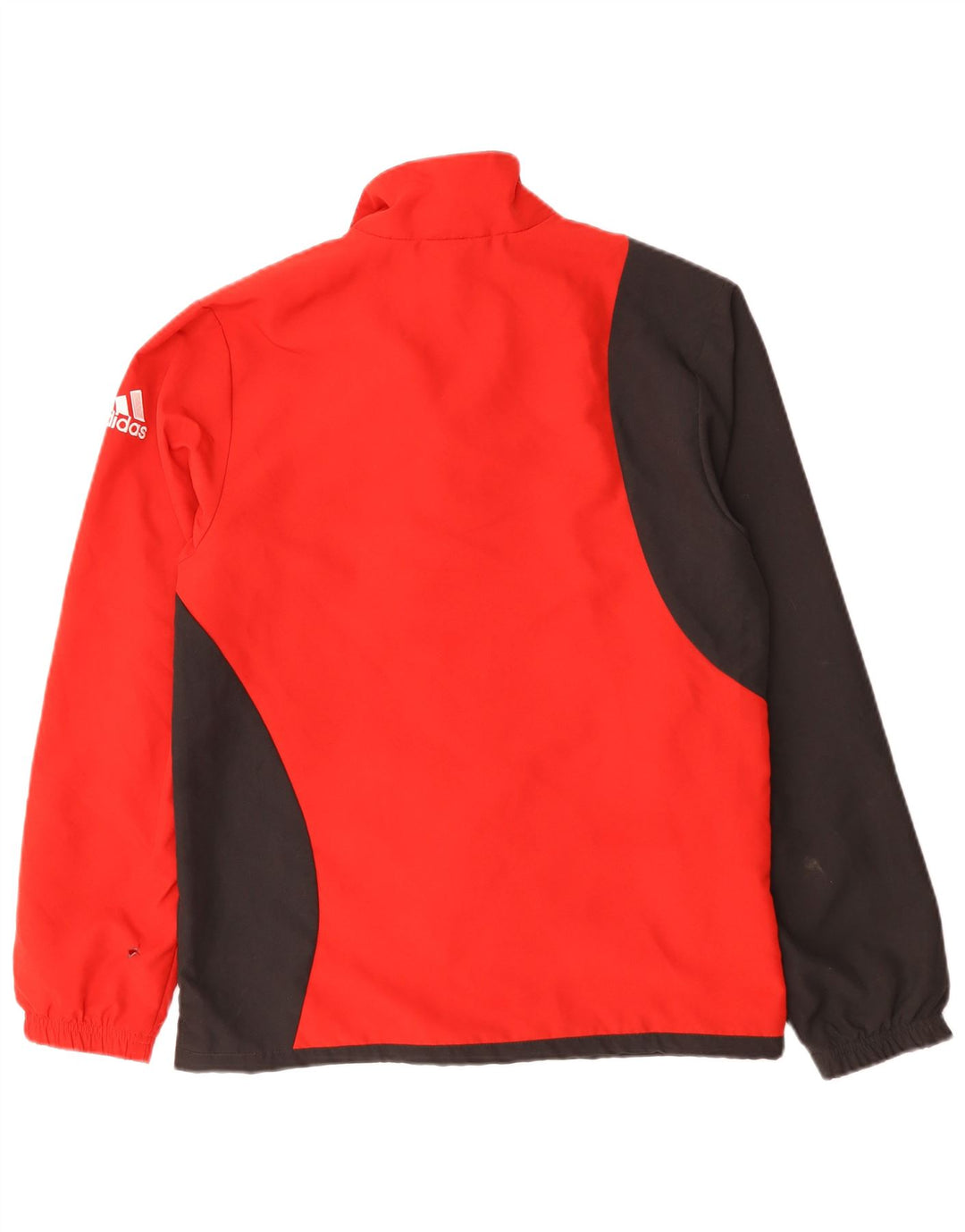 ADIDAS Mens Tracksuit Top Jacket UK 36/38 Small Red Colourblock Polyester