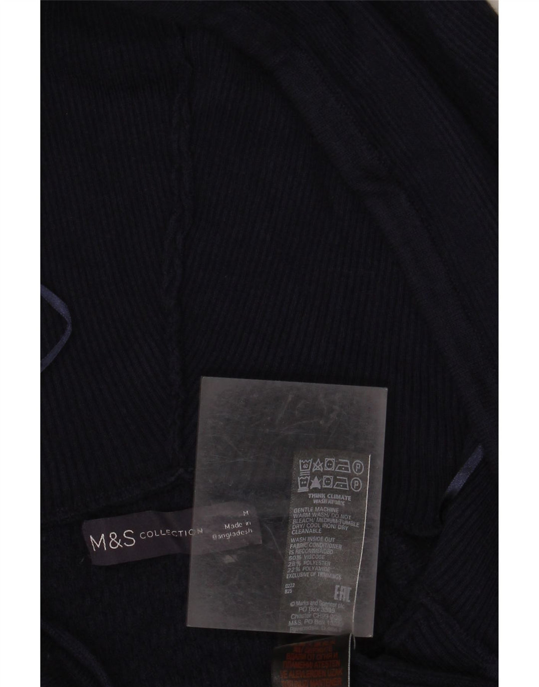 MARKS & SPENCER Womens Loose Fit Cardigan Sweater UK 14 Medium Navy Blue