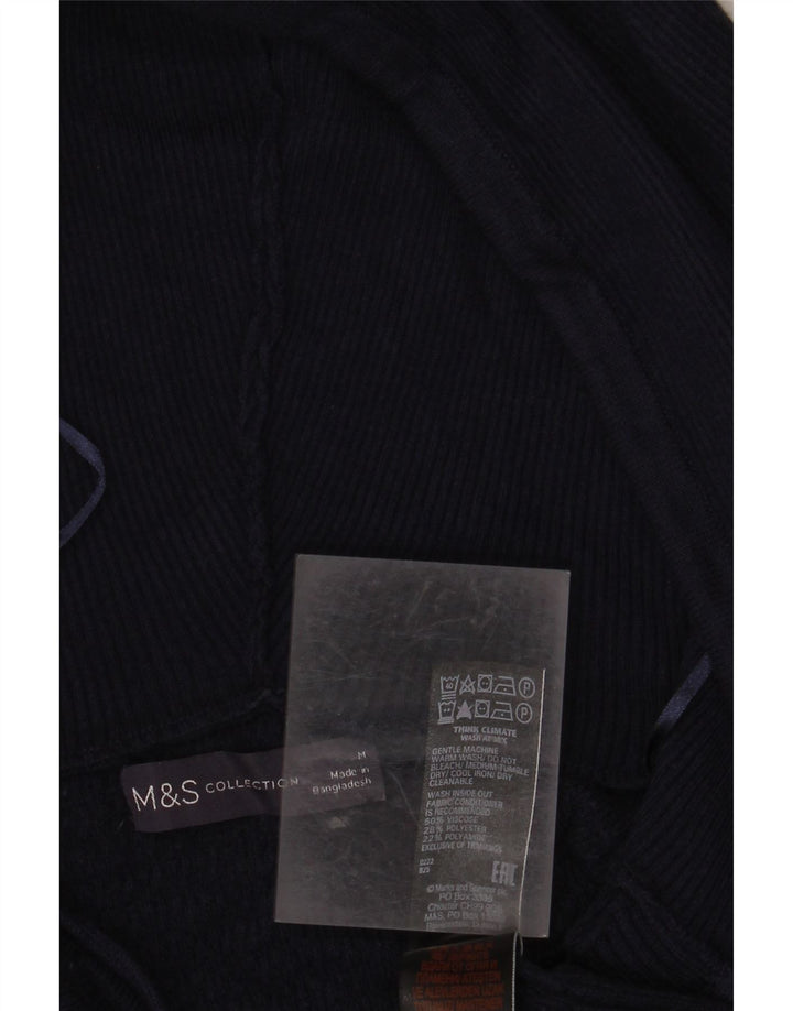 MARKS & SPENCER Womens Loose Fit Cardigan Sweater UK 14 Medium Navy Blue