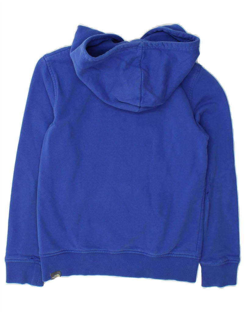 THE NORTH FACE Boys Graphic Hoodie Jumper 9-10 Years Medium Blue Cotton Vintage The North Face and Second-Hand The North Face from Messina Hembry 