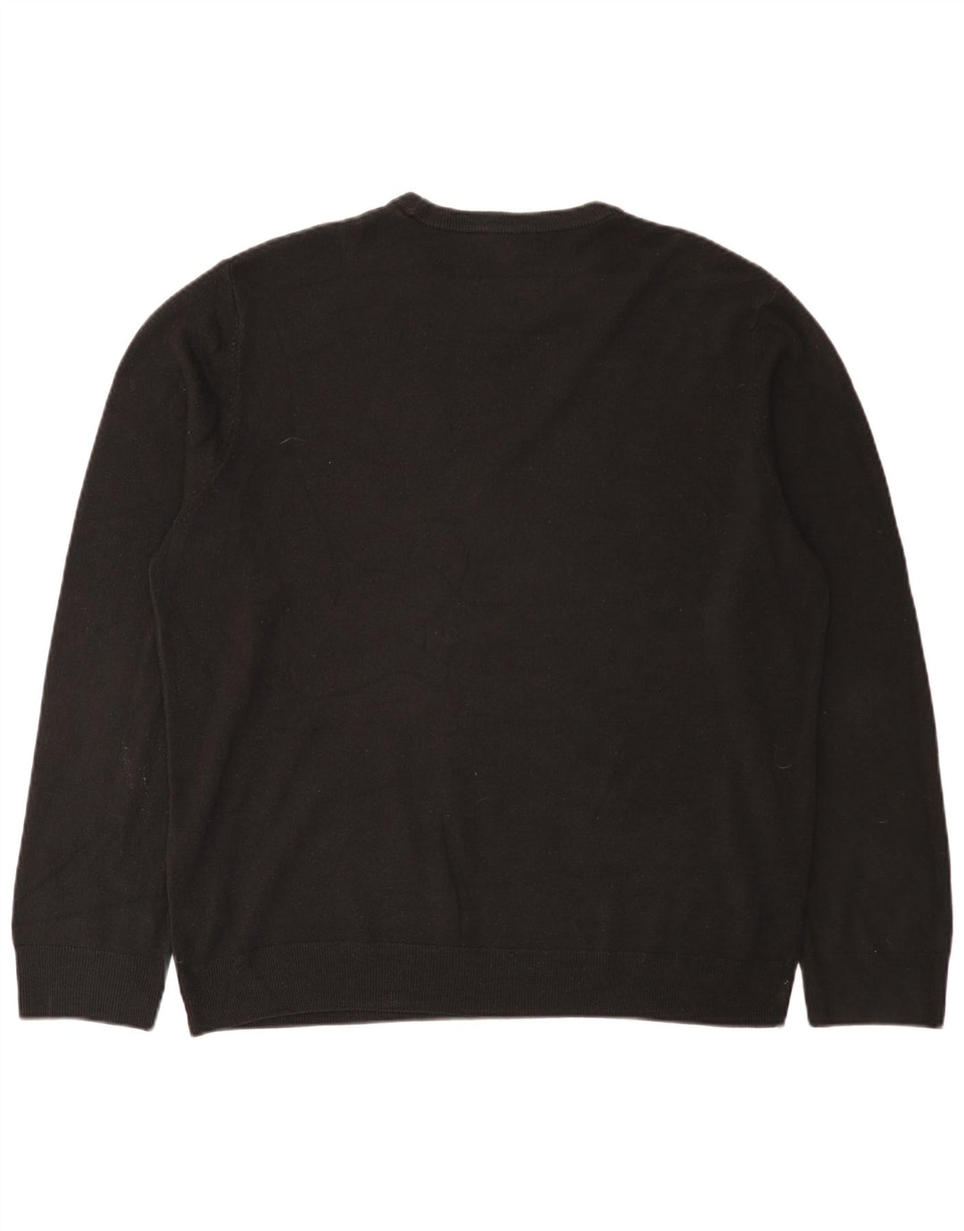 Marks & Spencer Mens Crew Neck Jumper Sweater 2XL Black Acrylic