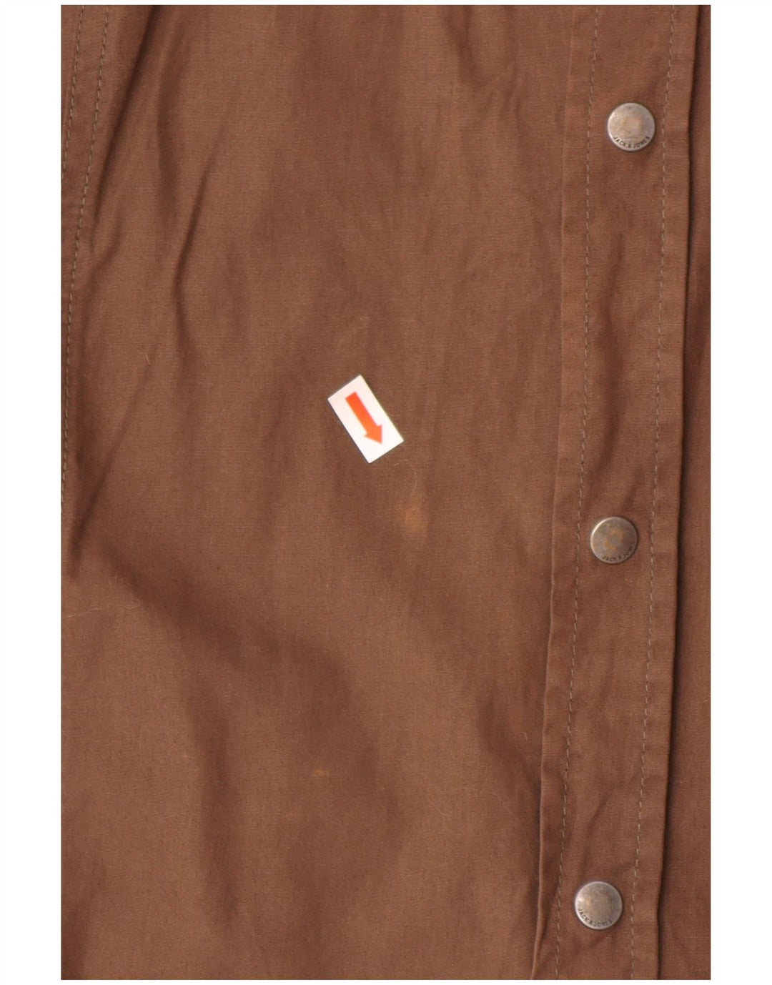 Jack & Jones Mens Graphic Shirt Large Brown Cotton