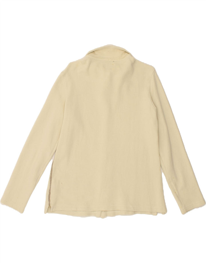 DIADORA Womens Cardigan Sweater UK 12 Medium Beige Cotton Vintage Diadora and Second-Hand Diadora from Messina Hembry 