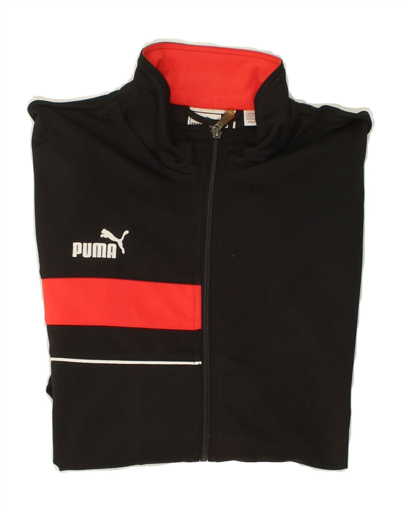 PUMA Mens Tracksuit Top Jacket Small Black Colourblock Polyester Vintage Puma and Second-Hand Puma from Messina Hembry 