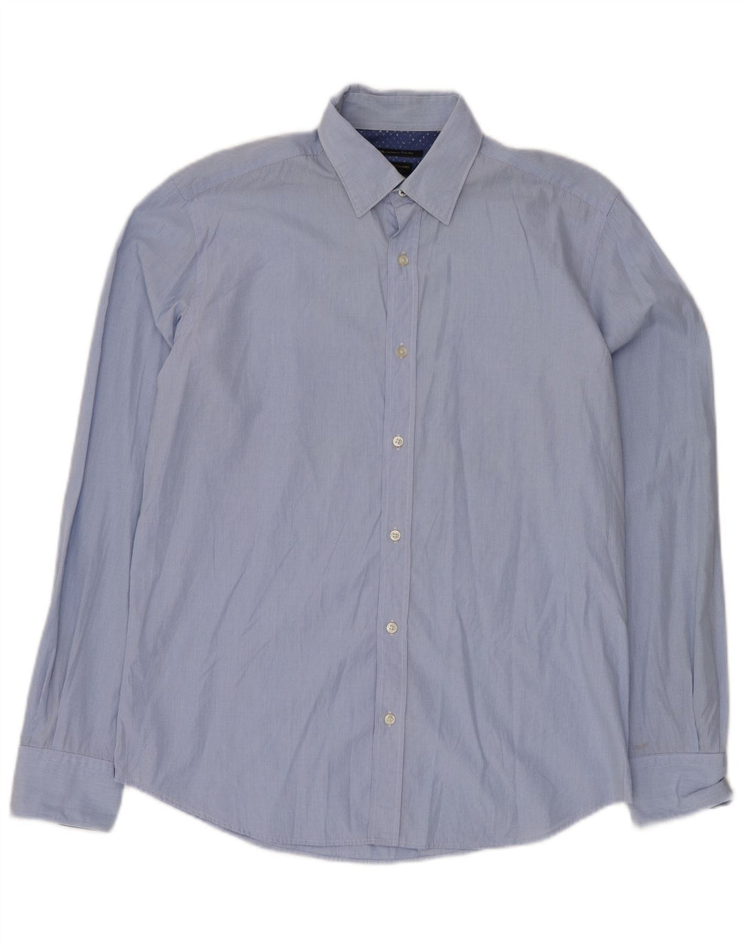 MASSIMO DUTTI Mens Shirt Medium Blue Gingham