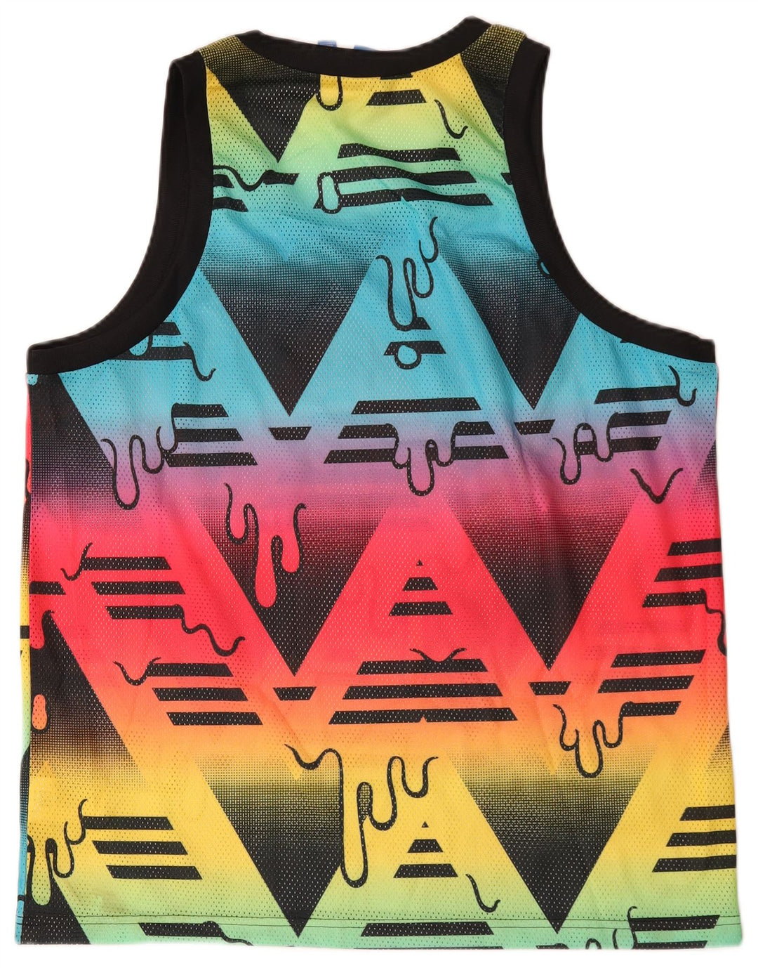 Adidas Mens Abstract Pattern Vest Top Large Multicoloured Polyester