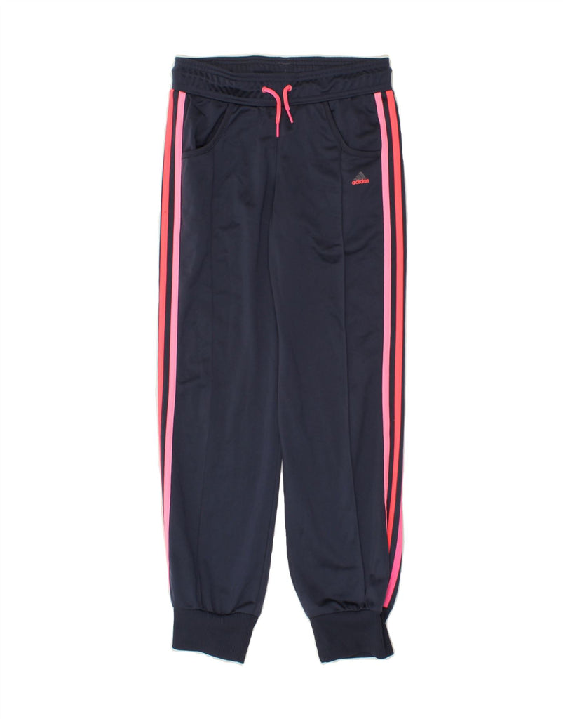 ADIDAS Girls Full Tracksuit 11-12 Years Navy Blue Polyester Vintage Adidas and Second-Hand Adidas from Messina Hembry 