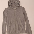 Champion Womens Heritage Classics Zip Hoodie Sweater UK 14 Medium Grey