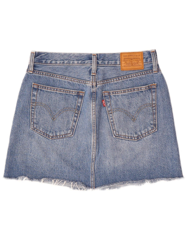Levi's Womens Mini Denim Skirt W27 Small Blue Cotton