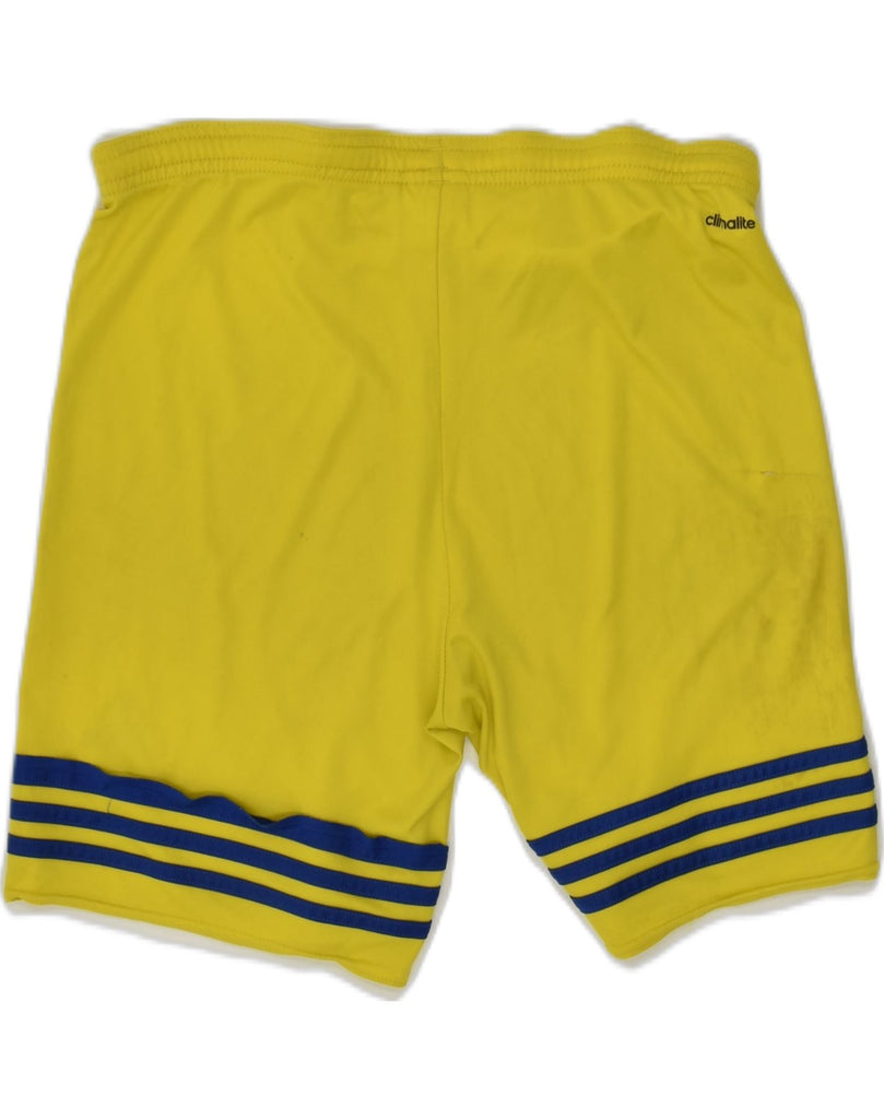 ADIDAS Boys Climalite Sport Shorts 14-15 Years Yellow Polyester | Vintage Adidas | Thrift | Second-Hand Adidas | Used Clothing | Messina Hembry 