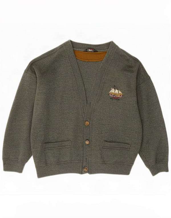 Paul & Shark Mens Cardigan Sweater Large Green New Wool