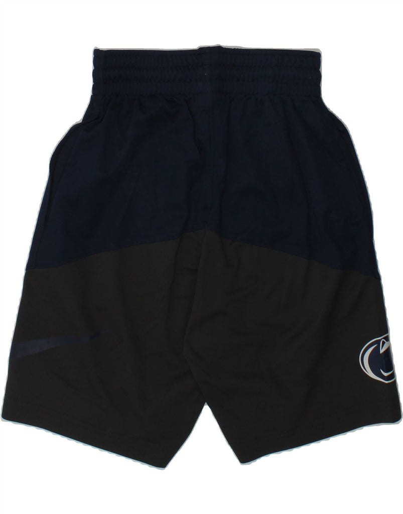 NIKE Boys Dri Fit Sport Shorts 9-10 Years Small Navy Blue Colourblock | Vintage Nike | Thrift | Second-Hand Nike | Used Clothing | Messina Hembry 