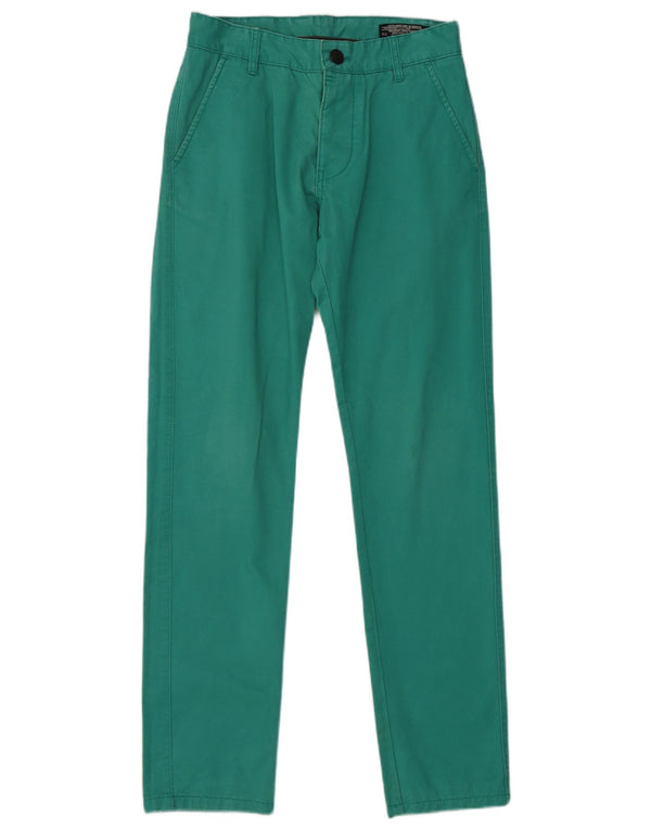 Jack & Jones Mens Straight Chino Trousers W29 L32 Green Cotton