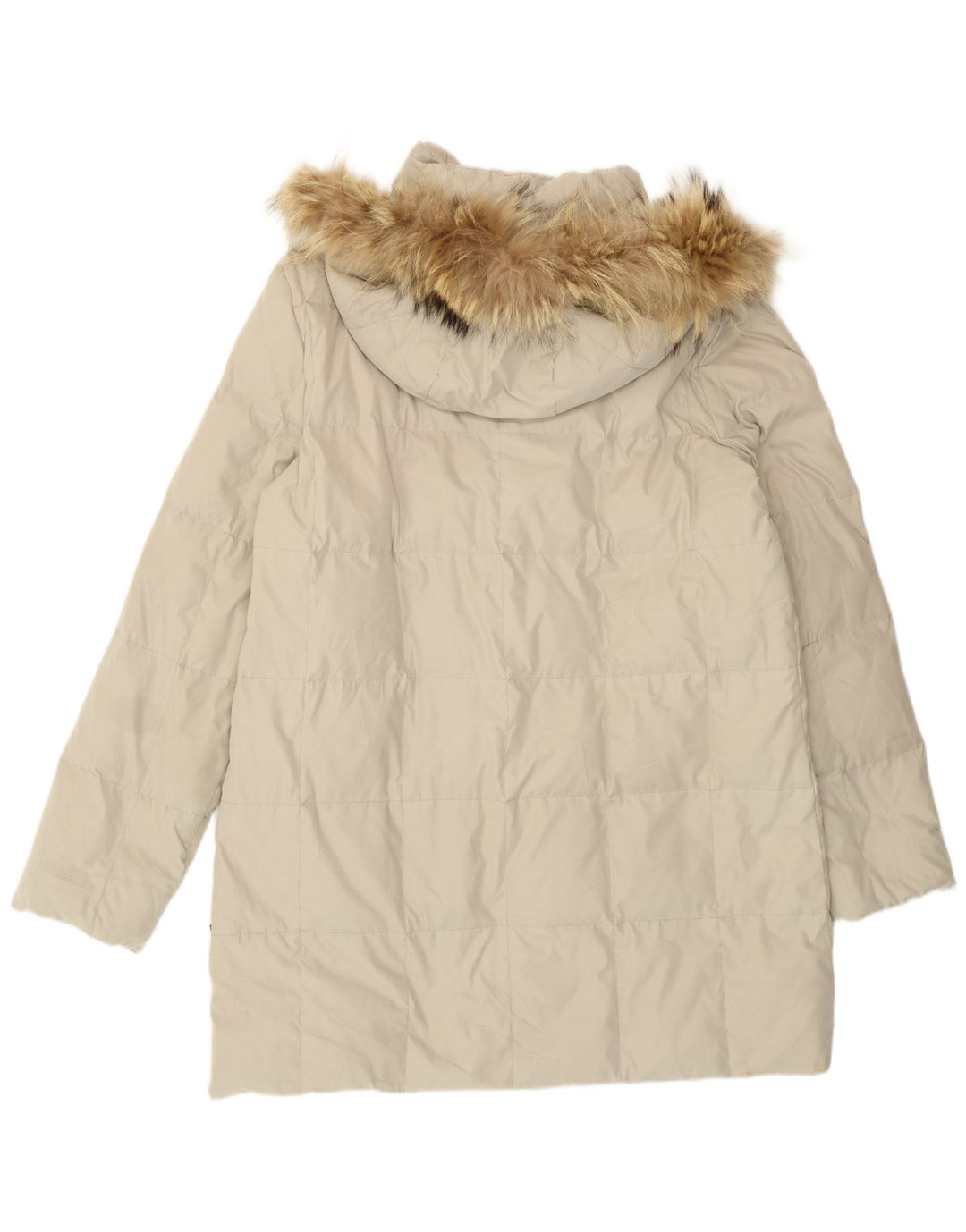 Diadora Womens Hooded Padded Coat UK 18 XL Beige Polyester