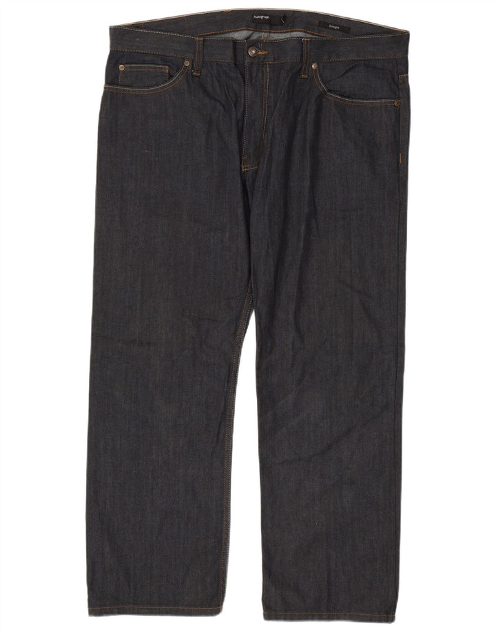 Marks & Spencer Mens Straight Jeans W40 L29 Navy Blue Cotton
