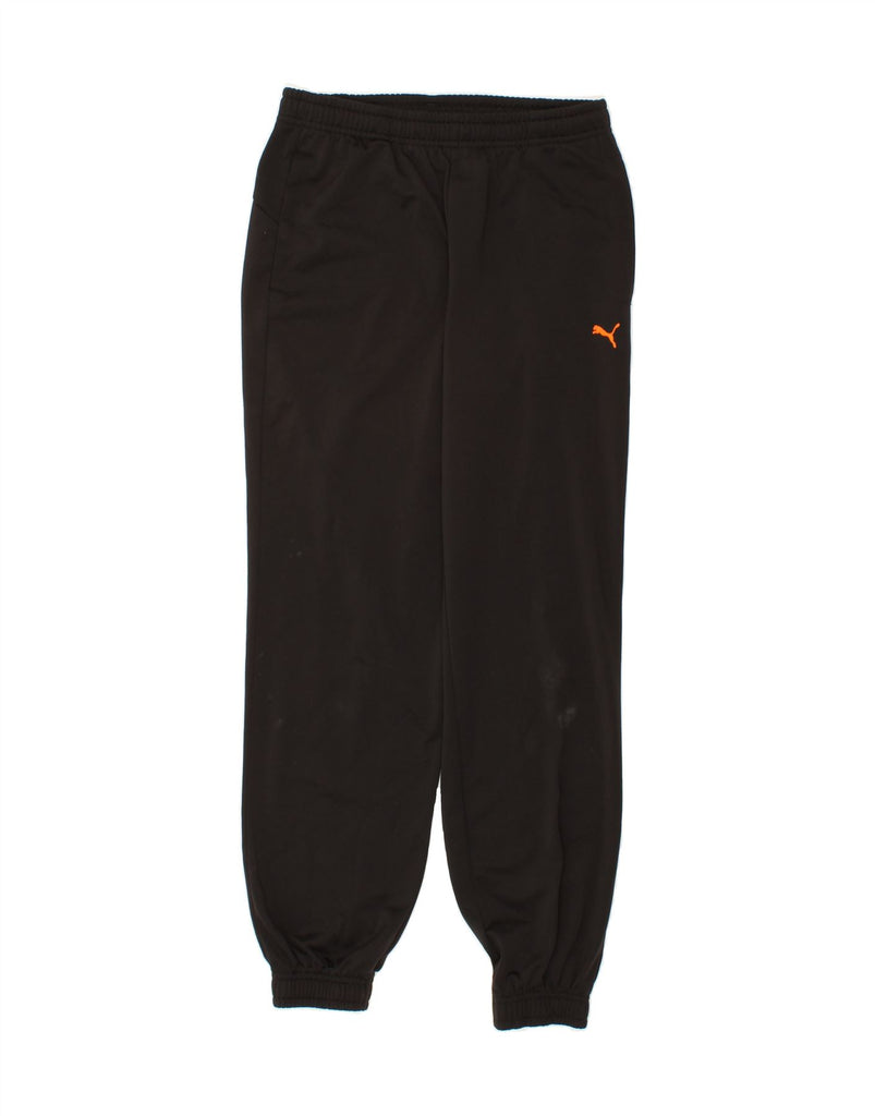 PUMA Girls Tracksuit Trousers Joggers 13-14 Year XL Black Polyester Vintage Puma and Second-Hand Puma from Messina Hembry 