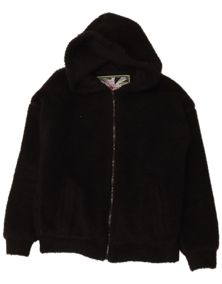Mistral Mens Hooded Fleece Jacket UK 38 Medium Black Polyester