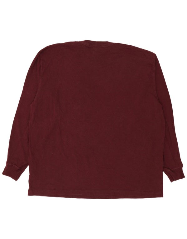 Carhartt Mens Loose Fit Top Long Sleeve XL Burgundy Cotton
