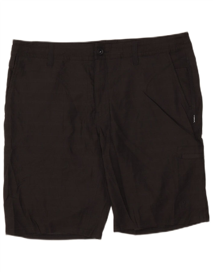 O'Neill Mens Cargo Shorts W36 Large Black Striped Polyester