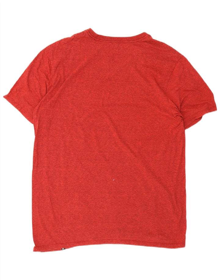 Hurley Mens T-Shirt Top Large Red Flecked Polyester