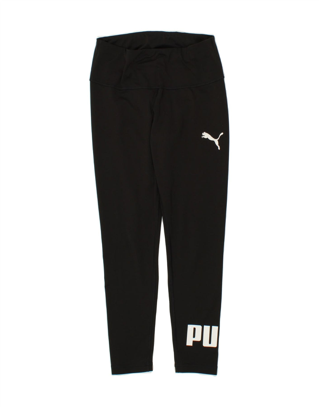 PUMA Womens Graphic Leggings UK 10 Small  Black Polyester Vintage Puma and Second-Hand Puma from Messina Hembry 