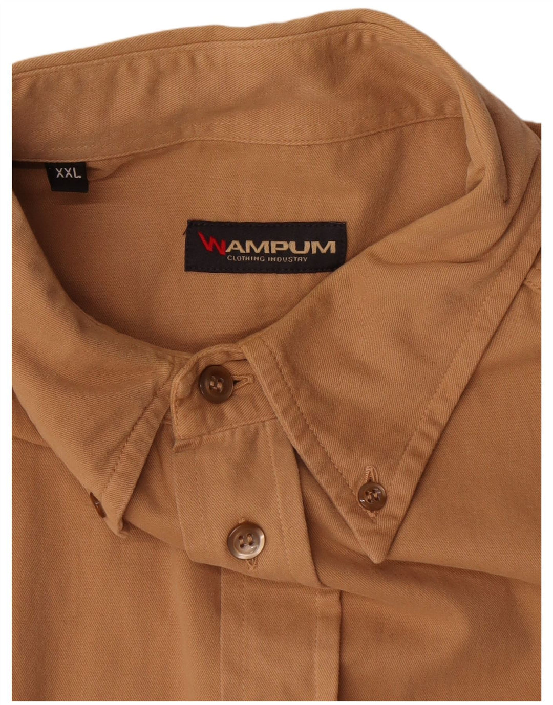Wampum Mens Shirt 2XL Brown Cotton
