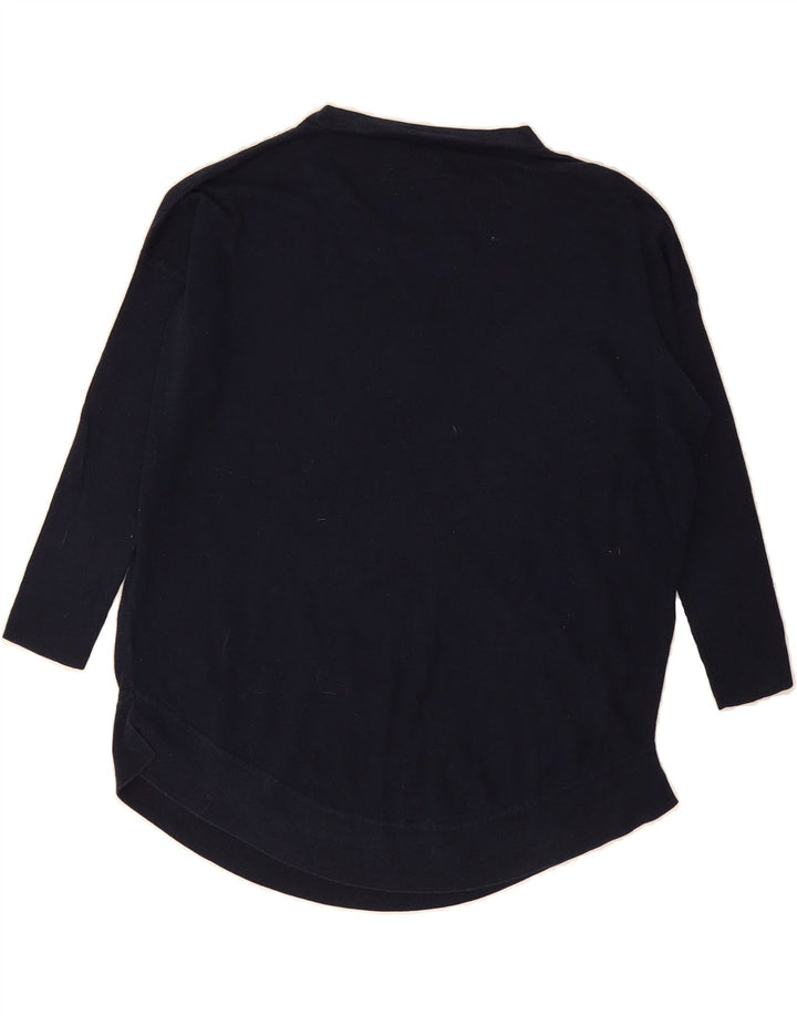J. CREW Womens Oversized Boat Neck Jumper Sweater UK 10 Small Navy Blue Vintage J. Crew and Second-Hand J. Crew from Messina Hembry 