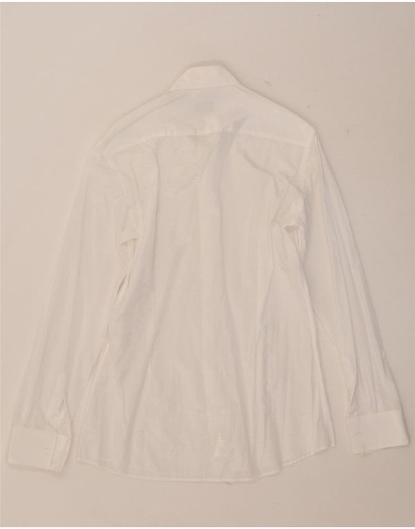 Carlo Pignatelli Mens Shirt Size 38 15 Medium White Polyester