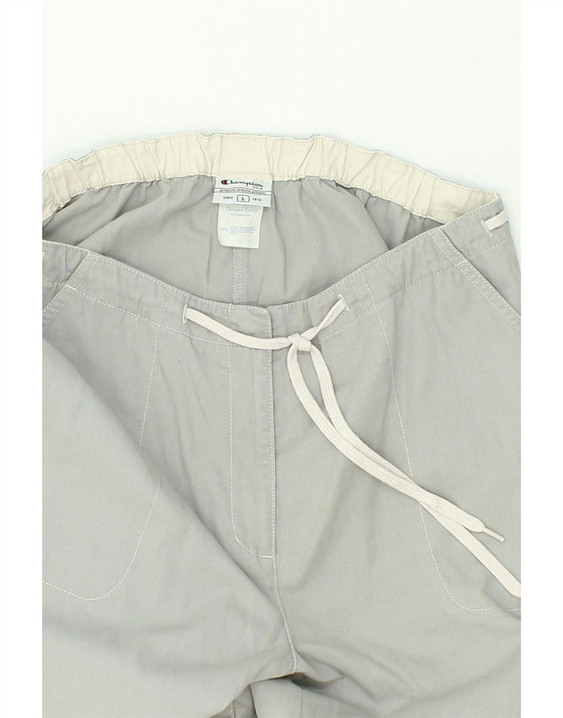 CHAMPION Womens Bermuda Shorts Large W32  Grey Cotton Vintage Champion and Second-Hand Champion from Messina Hembry 