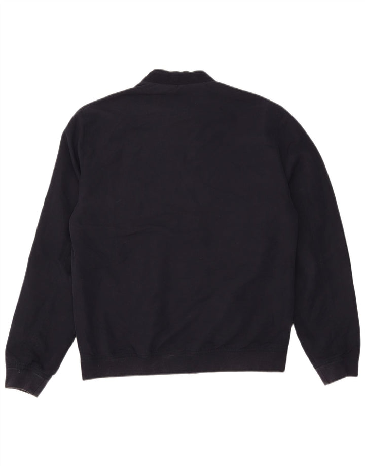 Ted Baker Mens Bomber Jacket Size 3 Medium Navy Blue Polyester