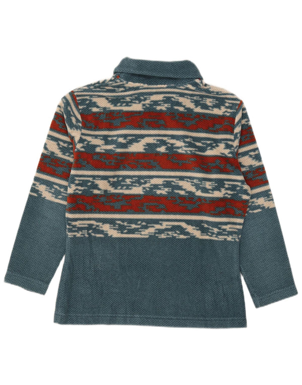 Fila Womens Roll Neck Jumper Sweater IT 44 Medium Blue Striped
