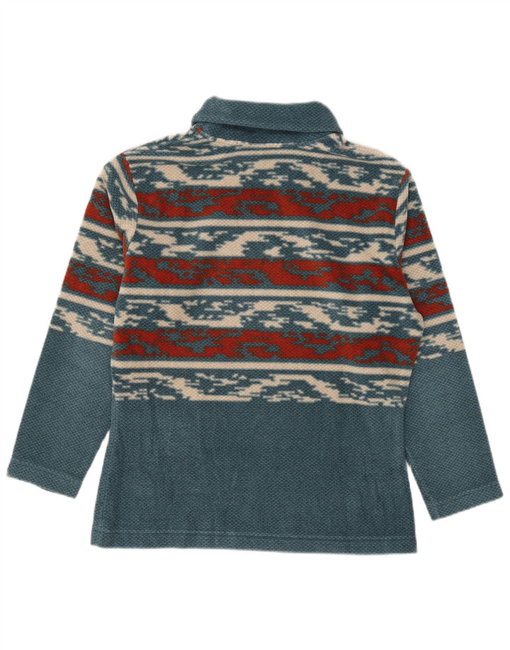 Fila Womens Roll Neck Jumper Sweater IT 44 Medium Blue Striped
