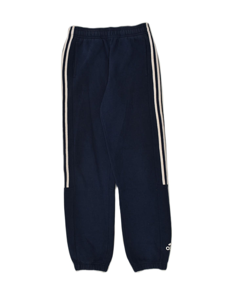 ADIDAS Boys Tracksuit Trousers Joggers 13-14 Years Navy Blue Cotton | Vintage Adidas | Thrift | Second-Hand Adidas | Used Clothing | Messina Hembry 