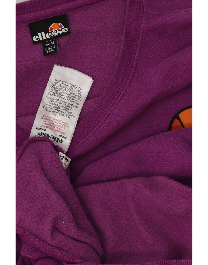Ellesse Mens Sweatshirt Jumper Medium Purple Cotton
