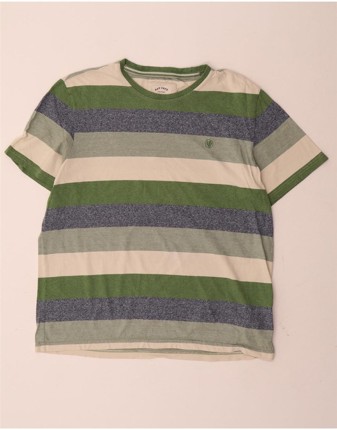 Fat Face Mens T-Shirt Top XL Multicoloured Striped Cotton