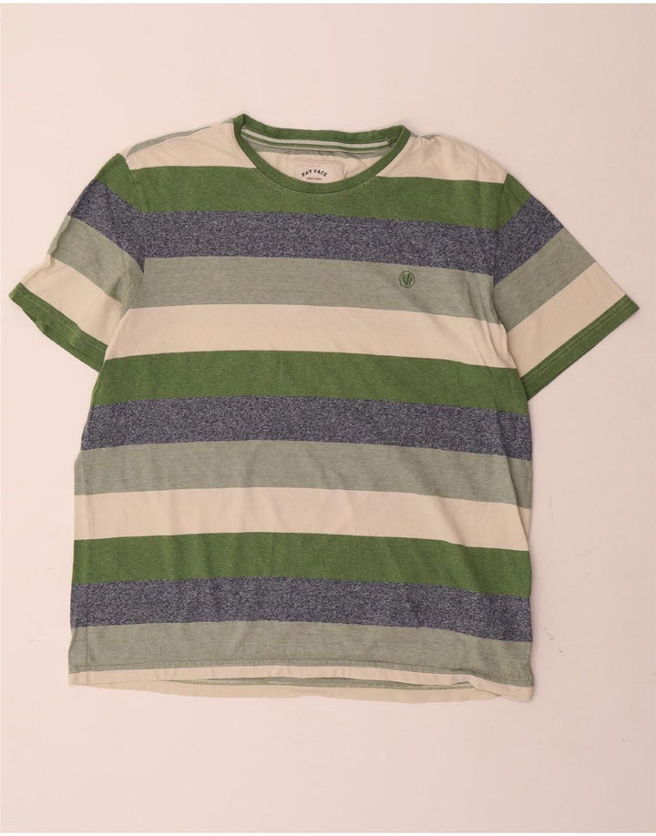 Fat Face Mens T-Shirt Top XL Multicoloured Striped Cotton