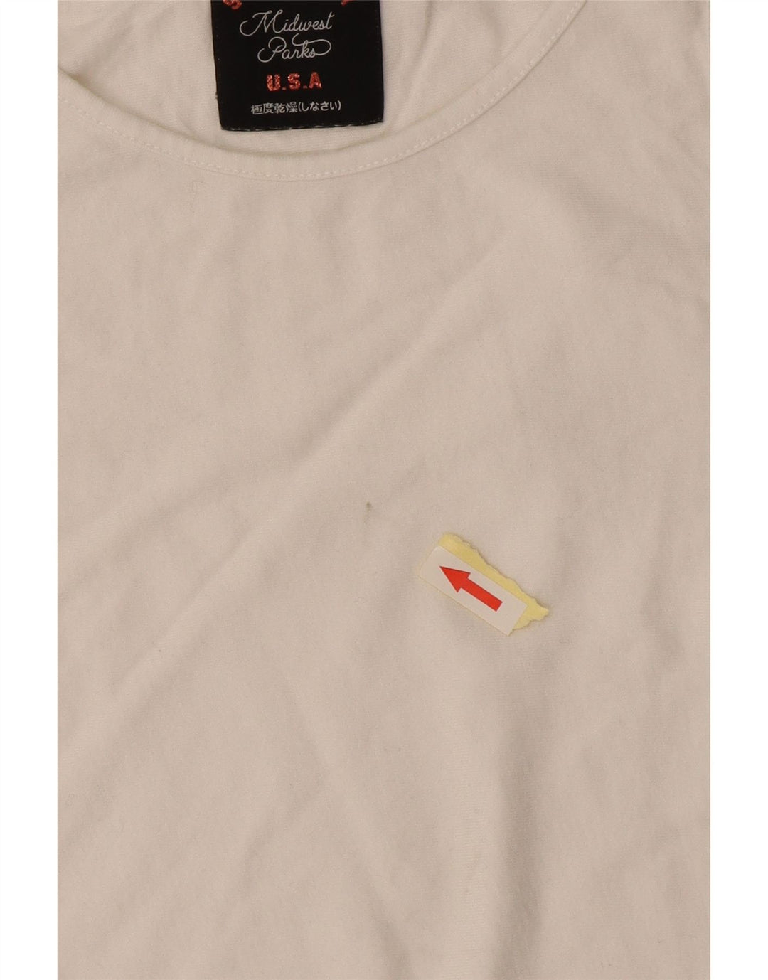 Superdry Womens Regular Fit T-Shirt Top UK 6 XS Off White Cotton